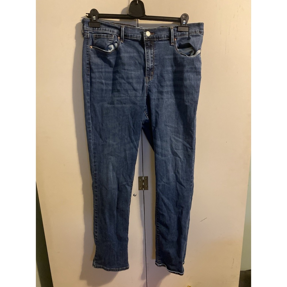 Denizen by Levi’s High Rise Straight Jeans Womens 14L W32 L32 Blue Denim ￼